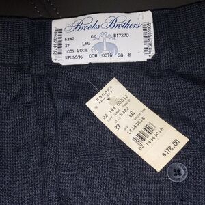 Brooks Brothers Charcoal Wool Trousers